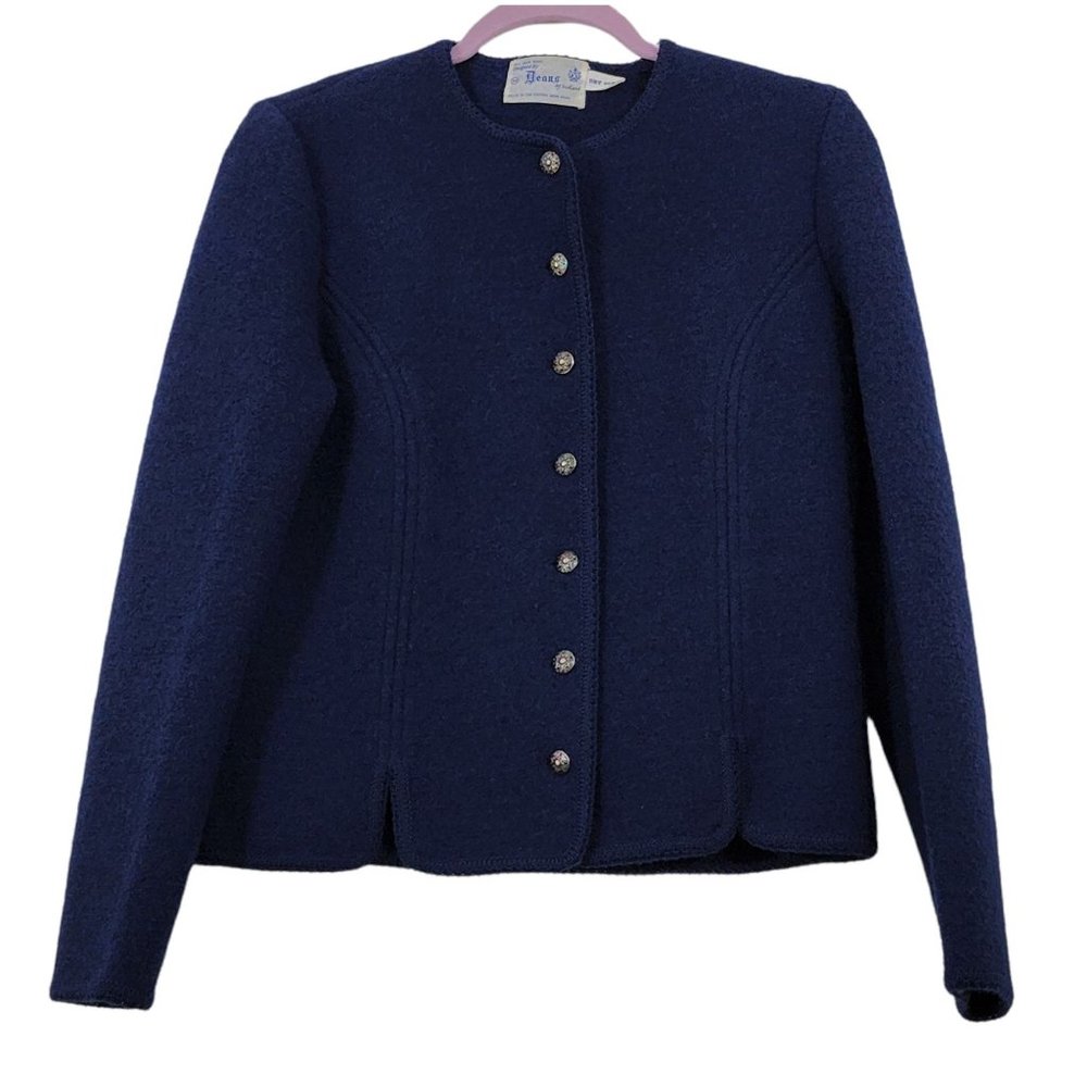 Deans of Scotland M Made in British Hong Kong All New Wool VINTAGE cardigan EUC - Picture 1 of 6